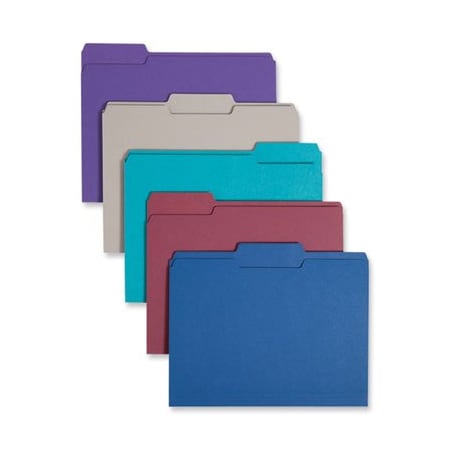Smead Smead, COLORED FILE FOLDERS, 1/3-CUT TABS, LETTER SIZE, ASSORTED, 100PK 11948